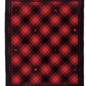 Red and Black Plaid Scarf